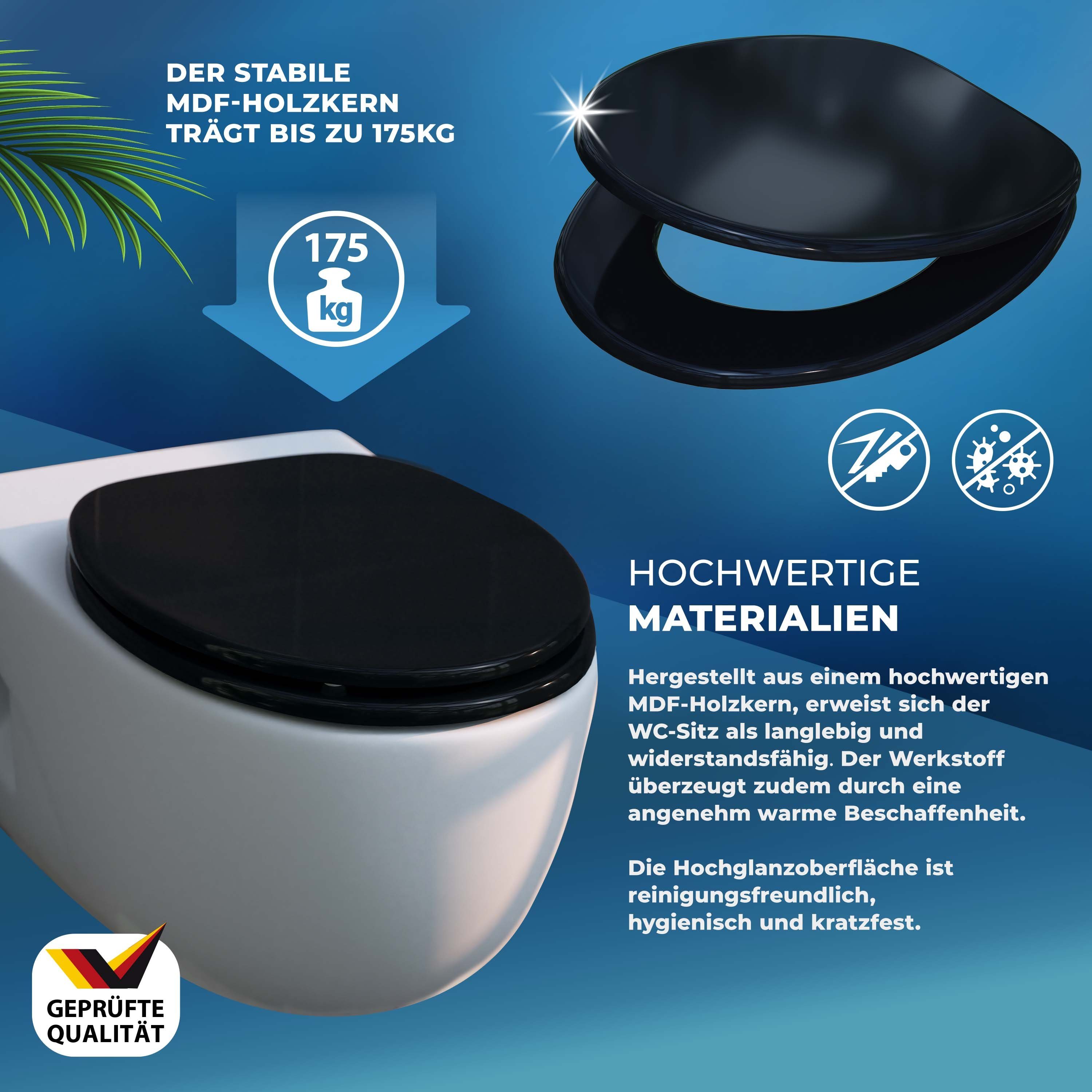 Casaria WC-Sitz, Doppelte Absenkautomatik MDF Holz günstig online kaufen