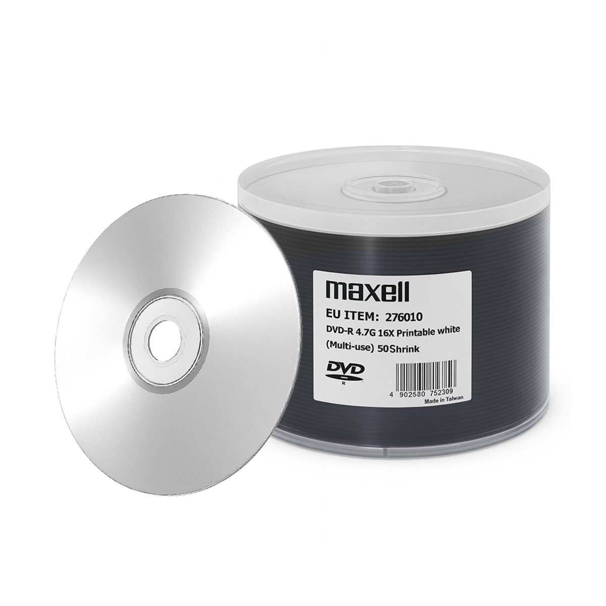 Maxell DVD-Rohling Maxell bedruckbare DVD-R Disc Einmalregistrierung 16x 4,7 GB 50 Stück