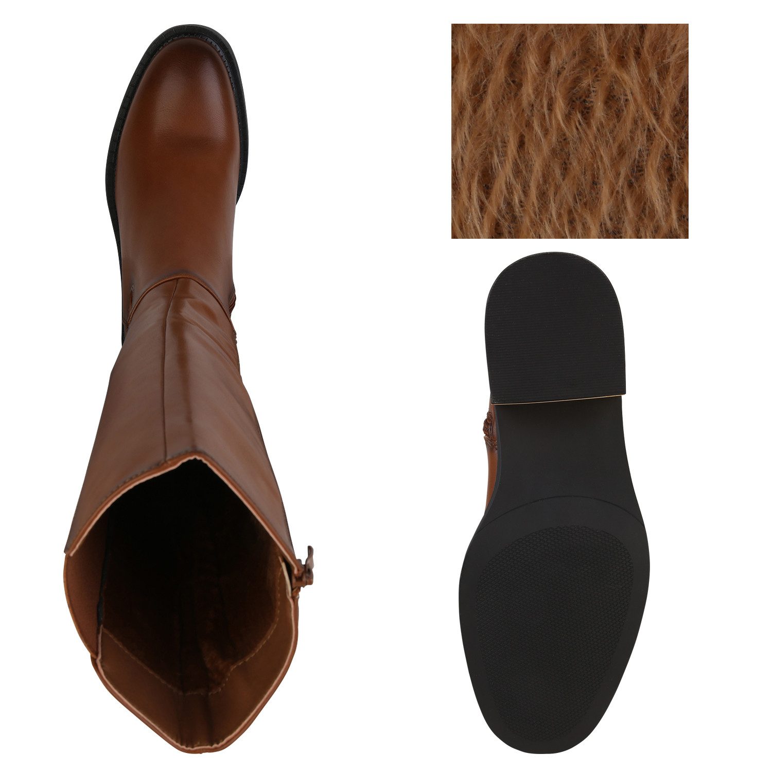 VAN HILL 840543 Stiefel Damen Leicht Gefütterte Klassische Stiefel Basic Boots