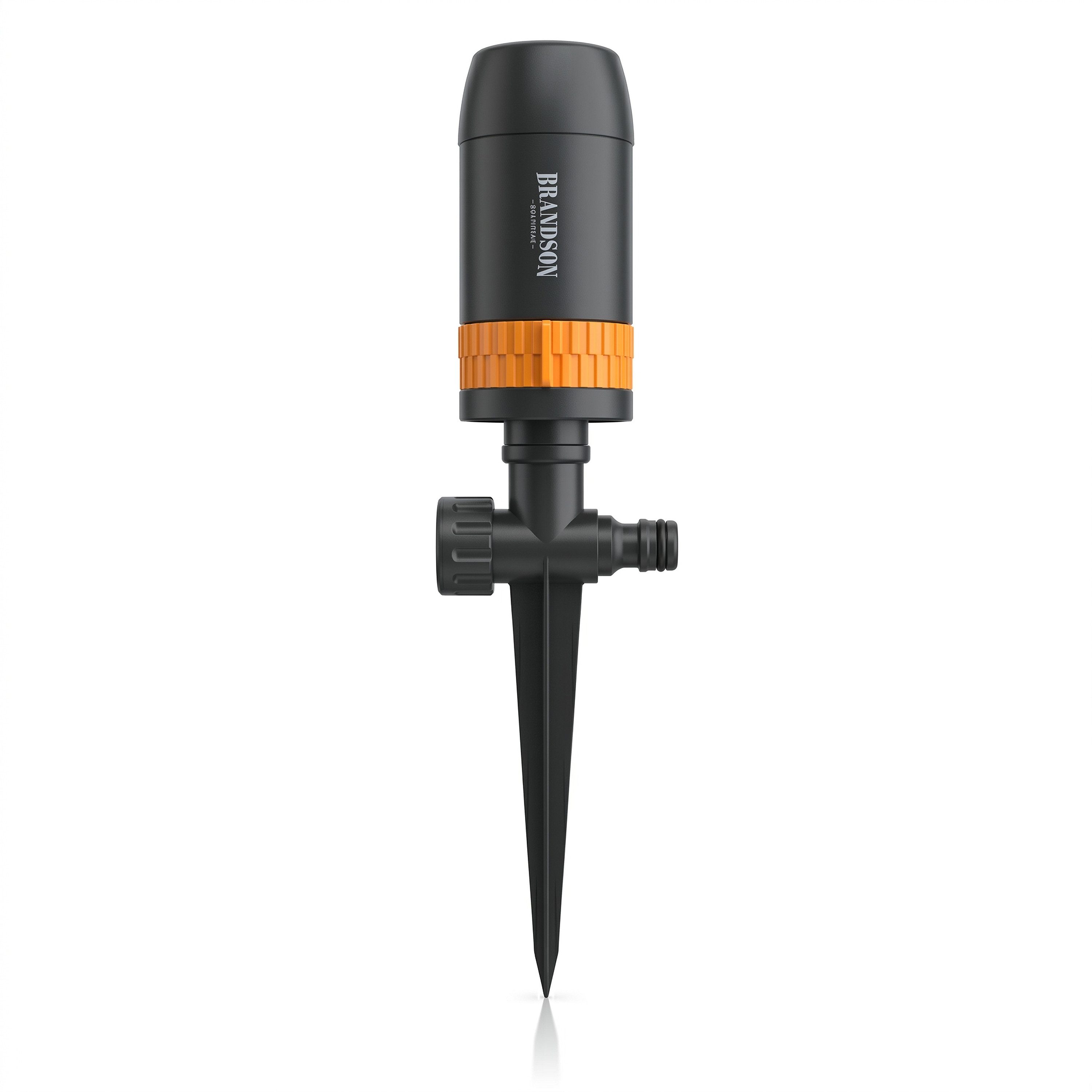 Brandson Vielflächenregner Garten Sprinkler, 360° Rasensprenger, Rasensprinkler, Strahl ablenkbar, für Flächen bis 452 m², (1-St), fächerbarer Strahl, Oszillation, 12 m Reichweite, Gardena-kompatibel