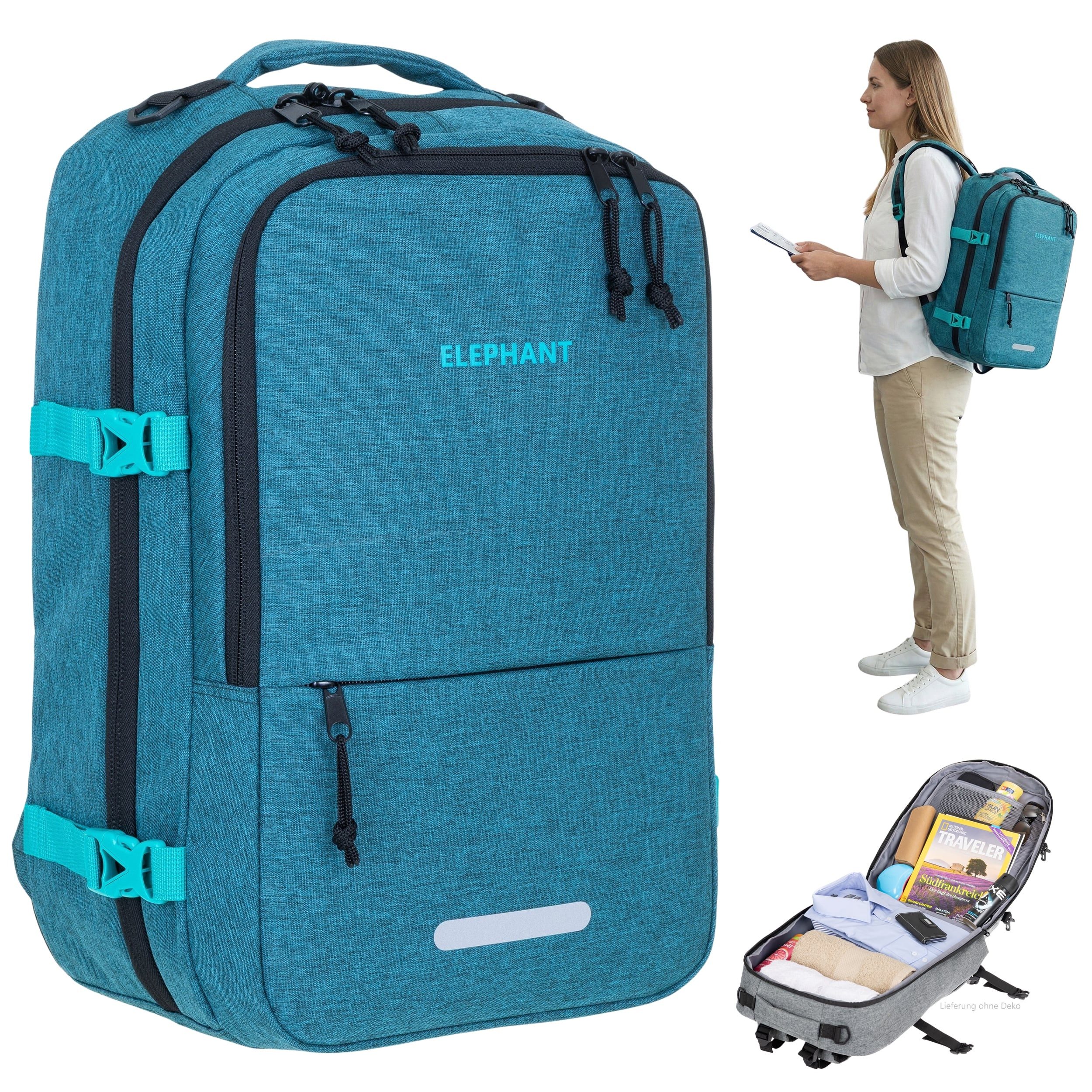 ELEPHANT Rucksack Handgepäck Flugzeug Laptop Fach Geheimtasche Daypack, Rei günstig online kaufen