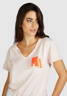 MARC AUREL T-Shirt mit Frottee-Applikation