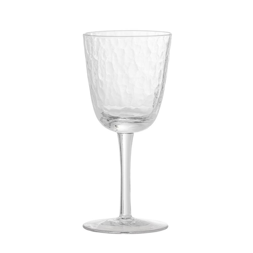 Bloomingville Weinglas Asali, Glas, 4er Set Glas 8 x 17 cm Kräuseleffekt
