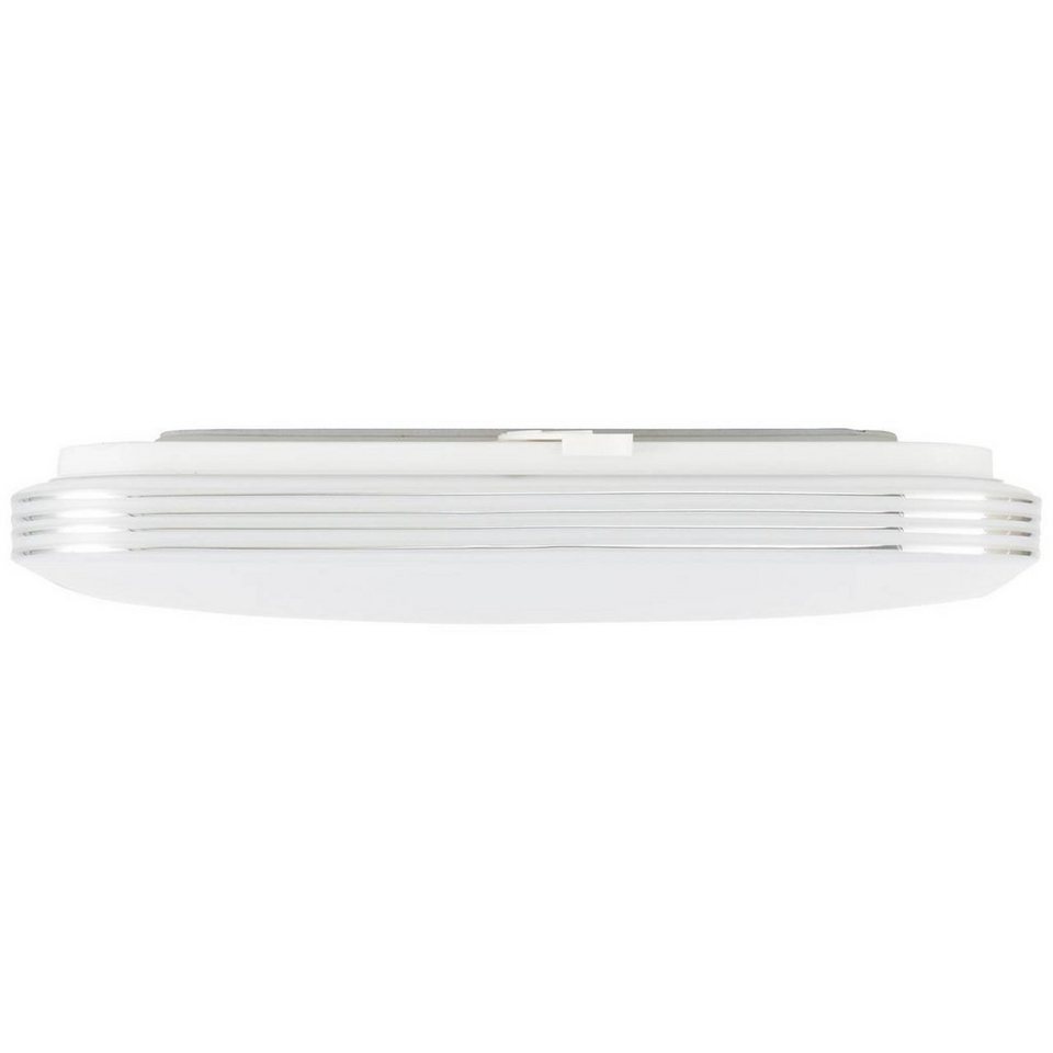 Brilliant Deckenleuchte Ariella, 3000K, Lampe Ariella LED Wand- und  Deckenleuchte 34x34cm weiß/chrom 1x 24W, Abmessungen: 6 x 34 x 34cm