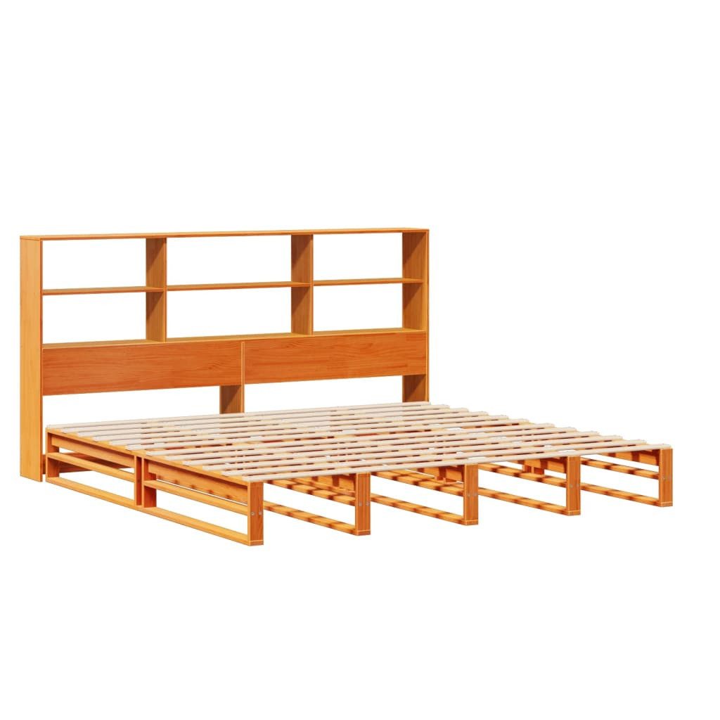 Bett Massivholzbett ohne Matratze Wachsbraun 180x200 cm Massivholz