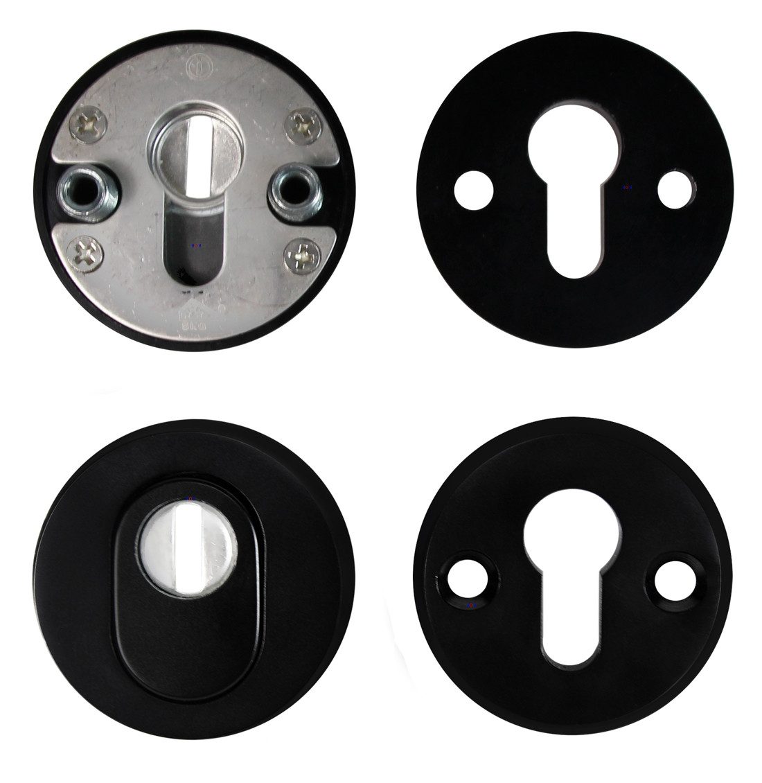 Türbeschlag Schutzrosette SR - 5002 PZ Schwarz PVD Sicherheitskl. ES2 mit ZA, gehärteter Stahleinlage