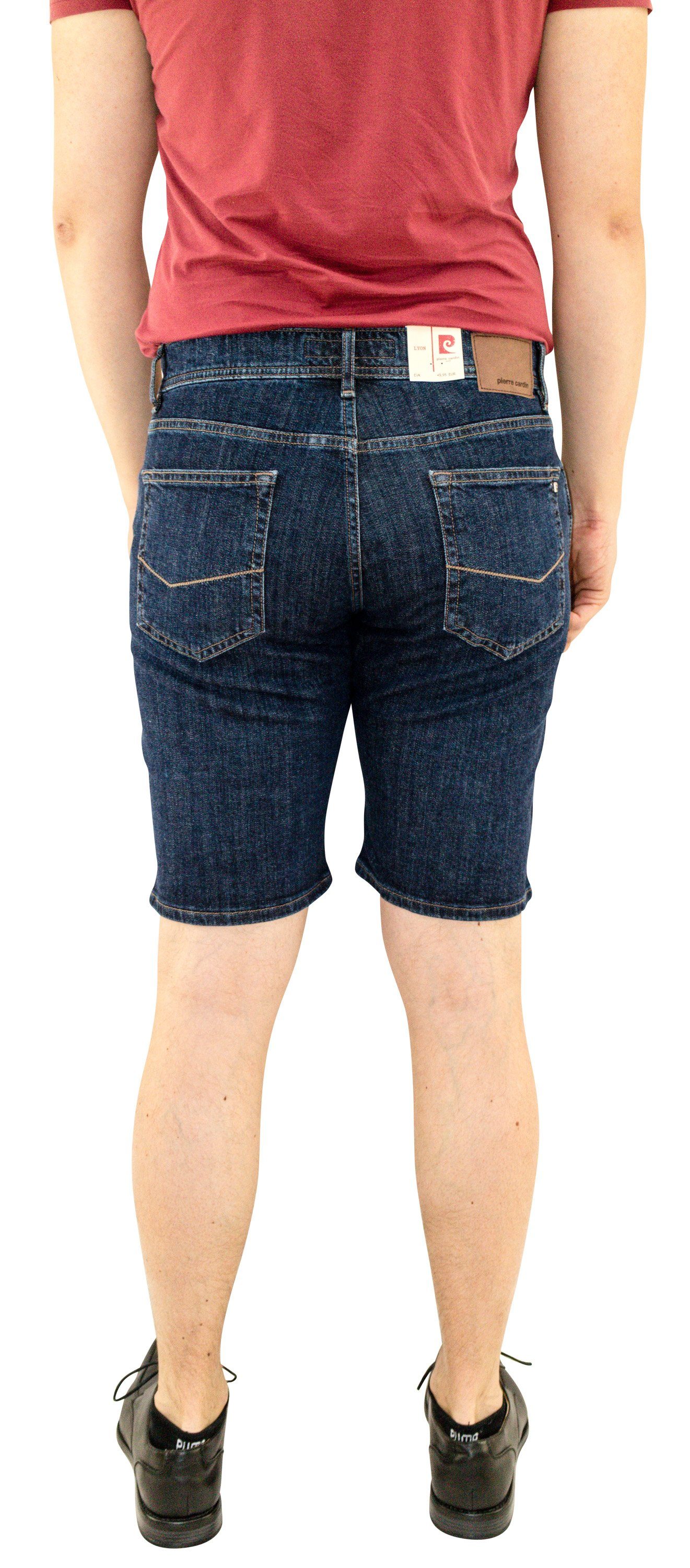 LYON blue Pierre Cardin CARDIN 5-Pocket-Jeans SHORTS 7611.07 dark PIERRE 34221