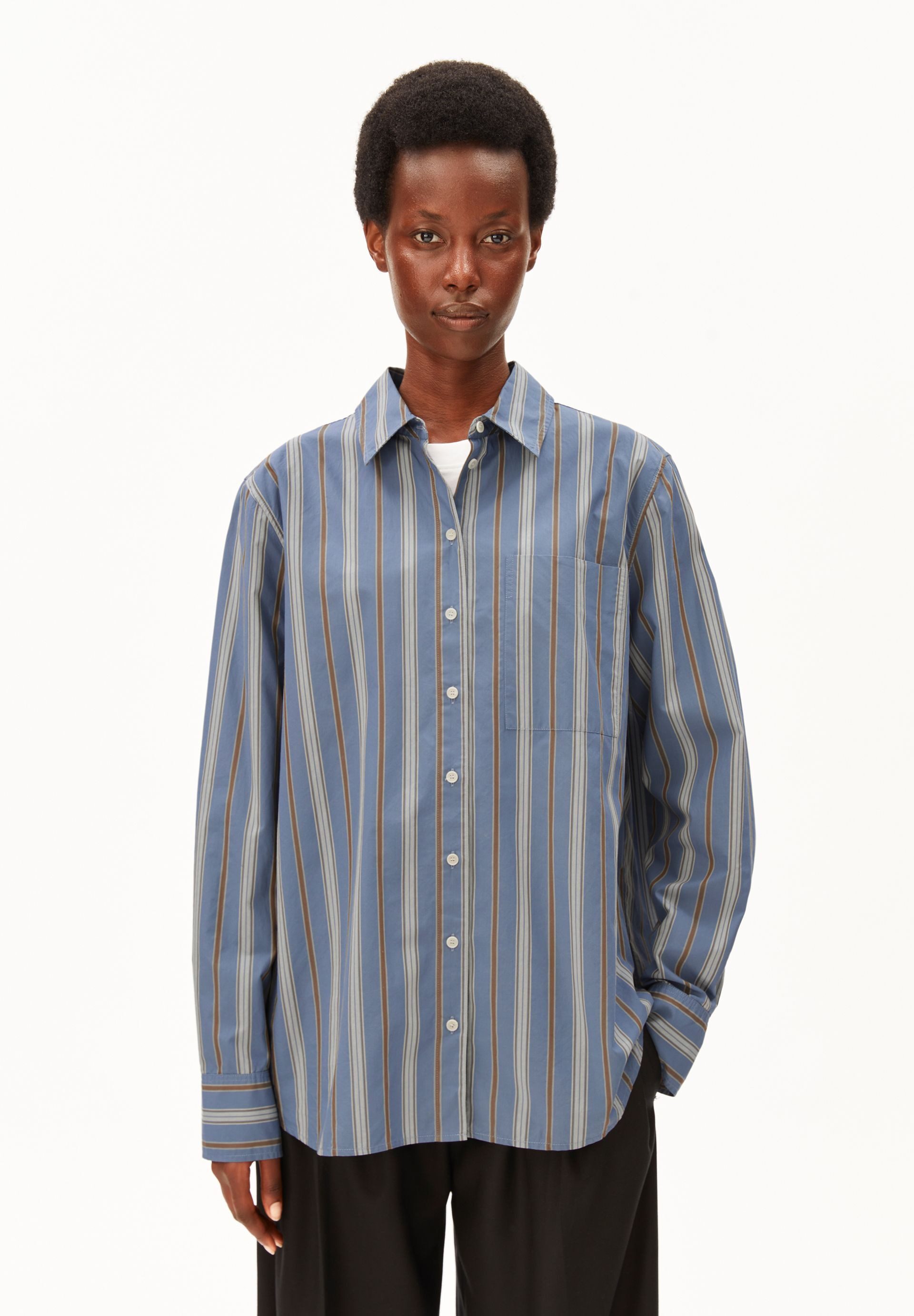 Armedangels Langarmbluse STRIPE Bluse aus 100% Bio-Baumwolle Loose Fit