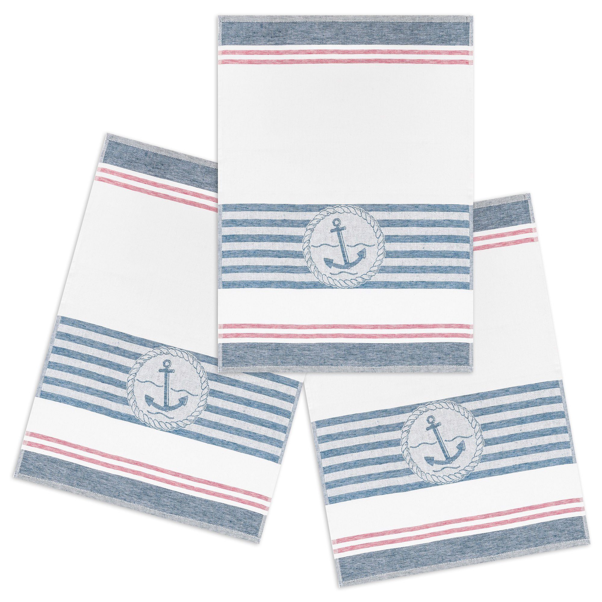 Kracht Geschirrtuch Nautic, (Set, 3-tlg., Set), günstig online kaufen