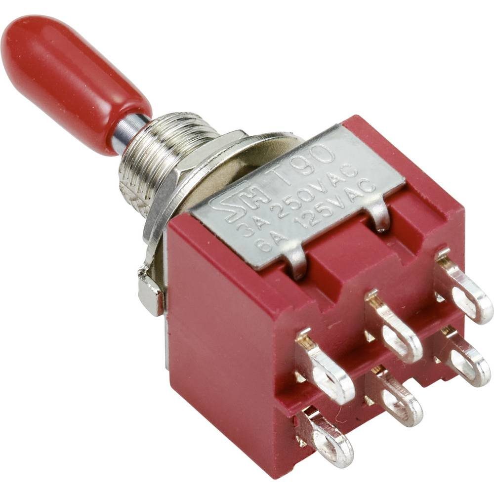 Thumbnail - TRU COMPONENTS Schalter MINIATUR KIPPSCHALTER 2 POLIG MITTELST, Metallhebel isoliert