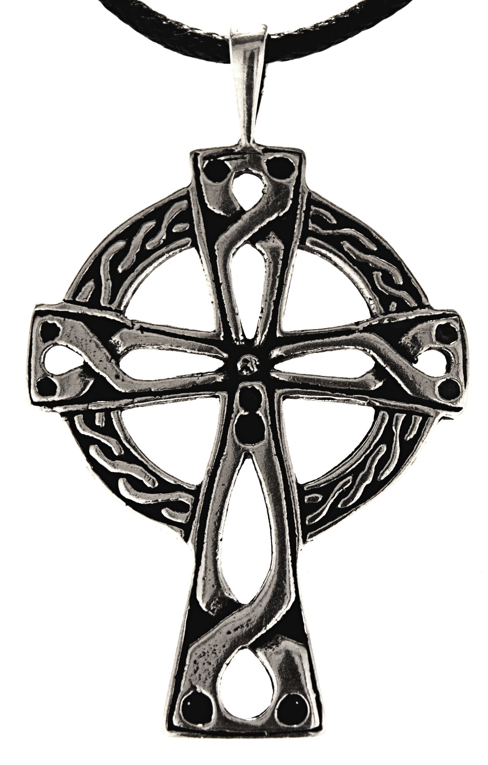 Keltenkreuz of Sterling Kiss Kettenanhänger Keltisch Leather Kreuz Kelten 925 Silber