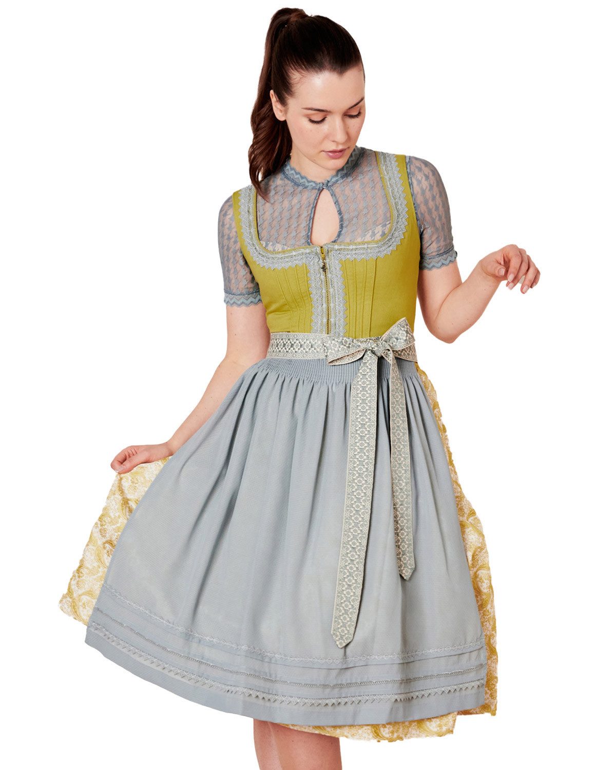 KRÜGER COLLECTION Dirndl Dirndl 'Josefine' 116867, Gelb 70cm