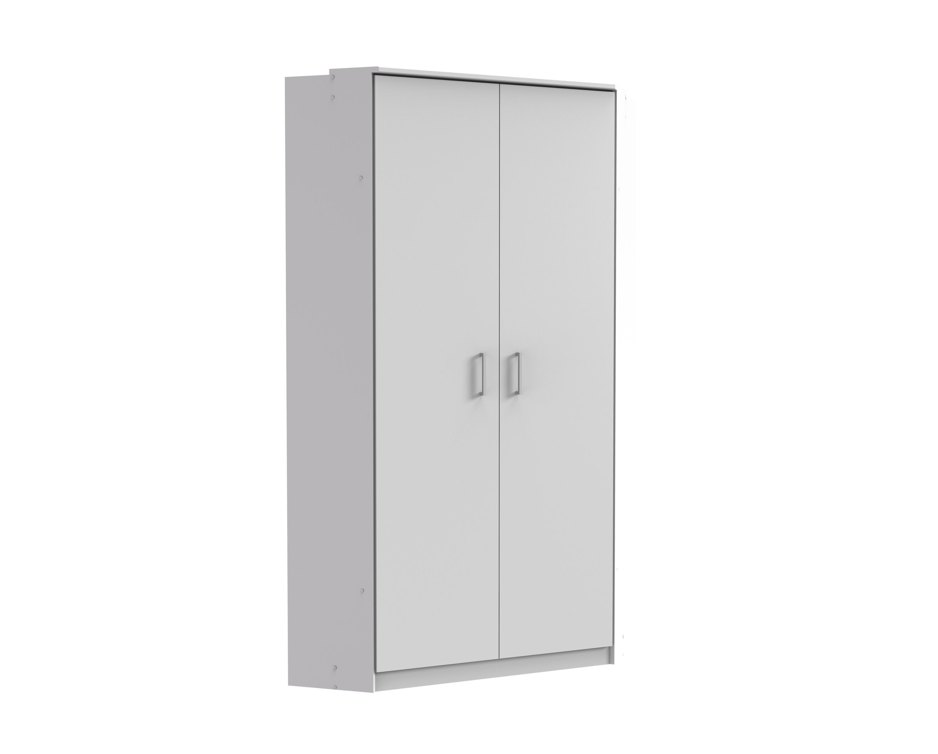 freiraum Kleiderschrank Click (B/H/T: 95x198x95 cm) in Weiß mit 2 Türen und 8 Einlegeböden