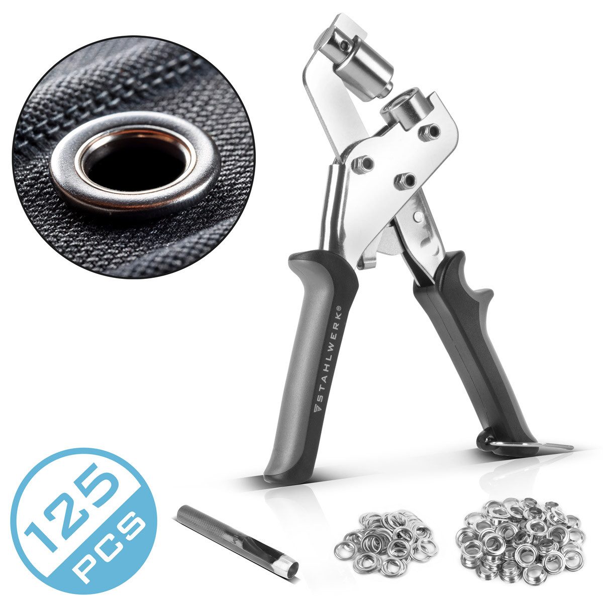 STAHLWERK Ösenzange Ösenzange Set 10 mm mit Lochstanze, 1-tlg.