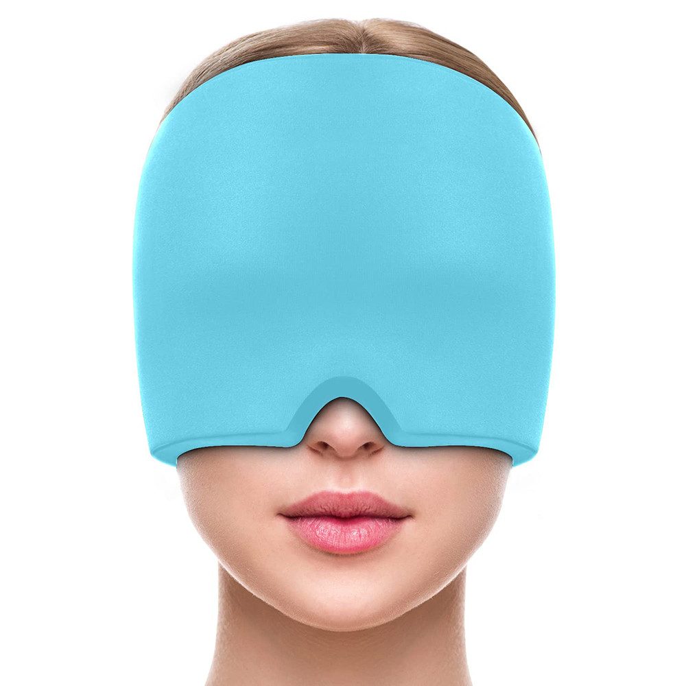 Mincoo Schlafmaske Migraine Relief Cap, Migräne Maske Mütze, Kühlmaske Gesicht, Headache Relief Cap, Gel Kältetherapie Maske Gegen Geschwollene Augen