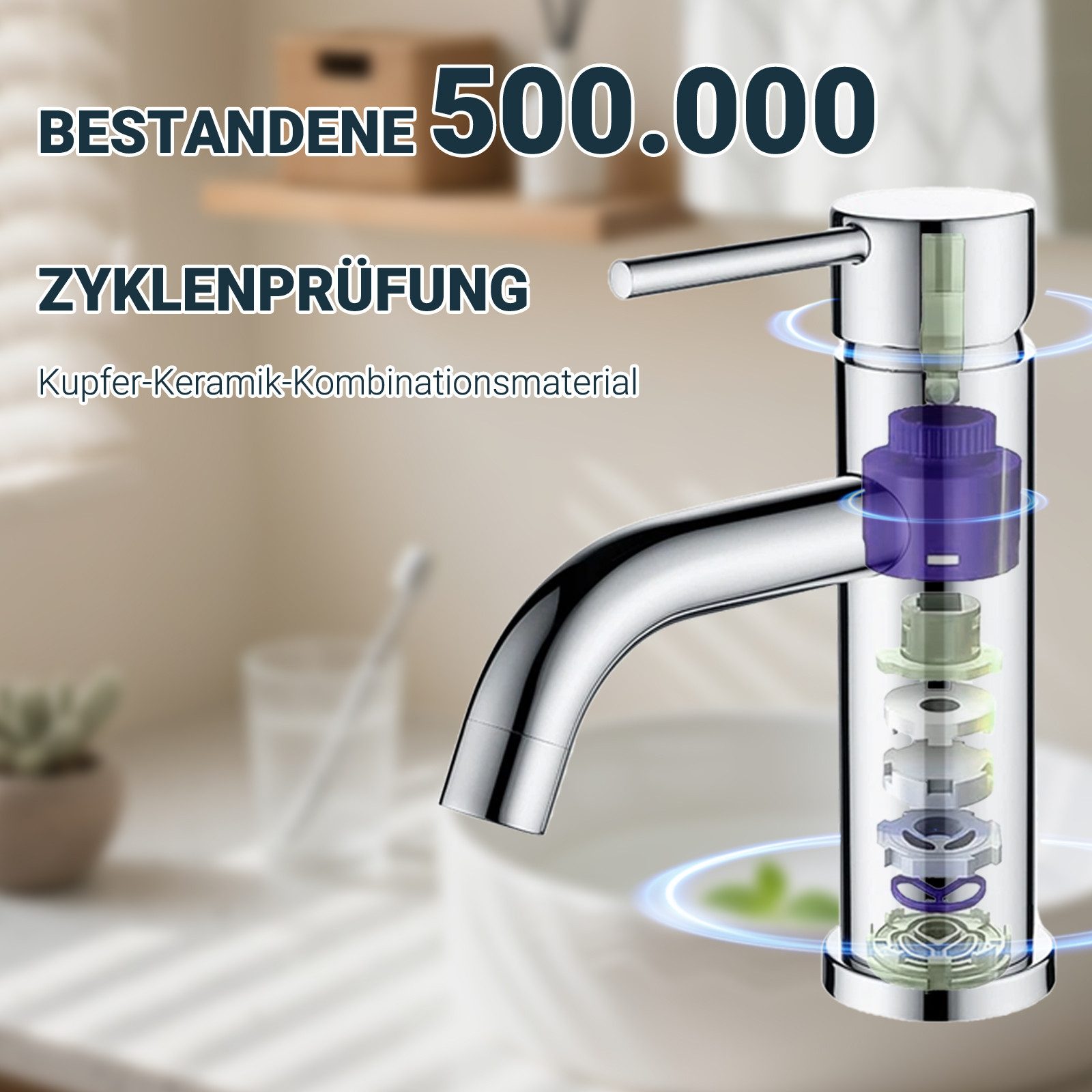 AICA Waschtischarmatur Badarmatur aus 304 Edelstahl mit Einhandgriff für Wa günstig online kaufen