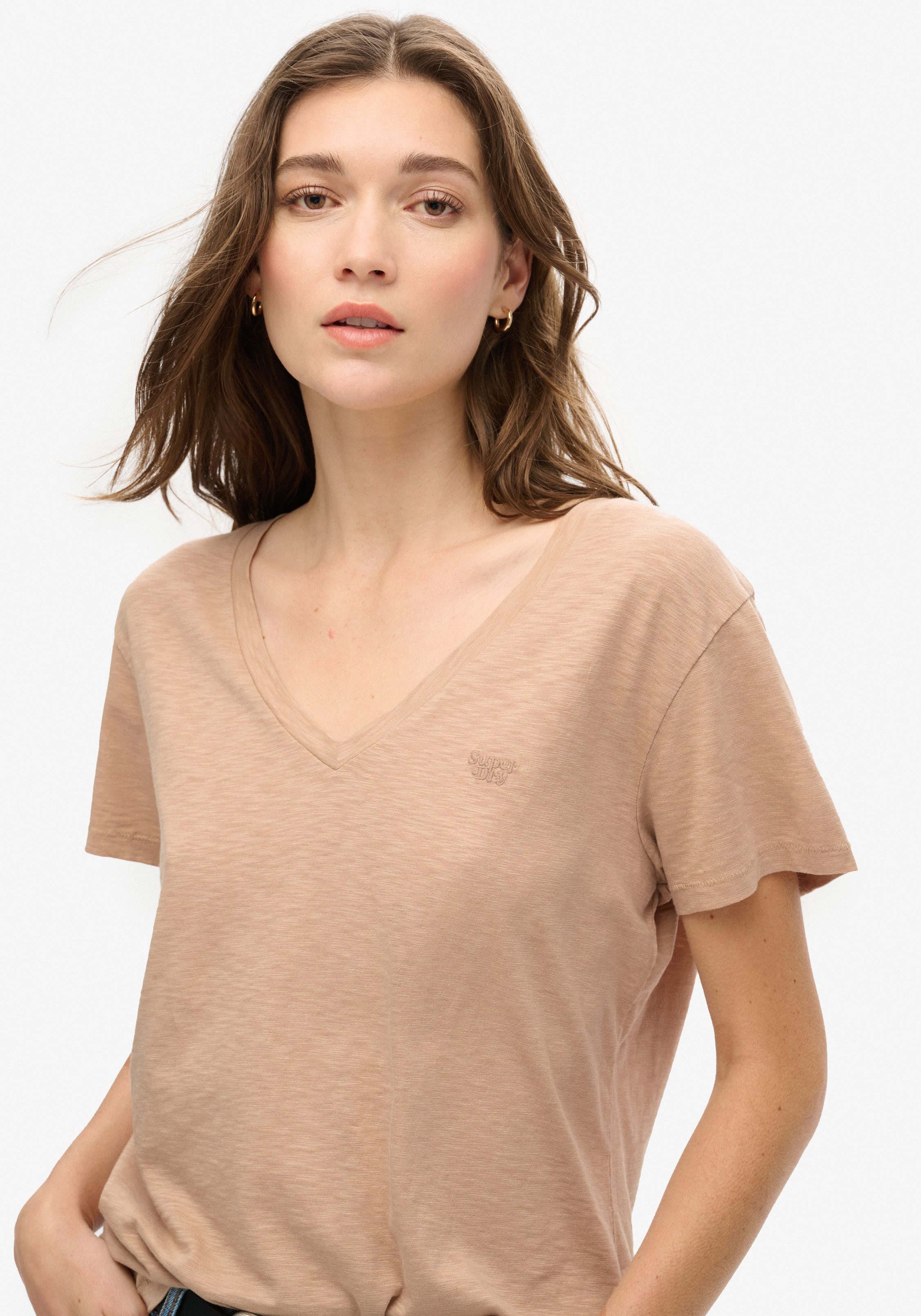 Superdry V-Shirt STUDIOS SLUB EMB VEE günstig online kaufen