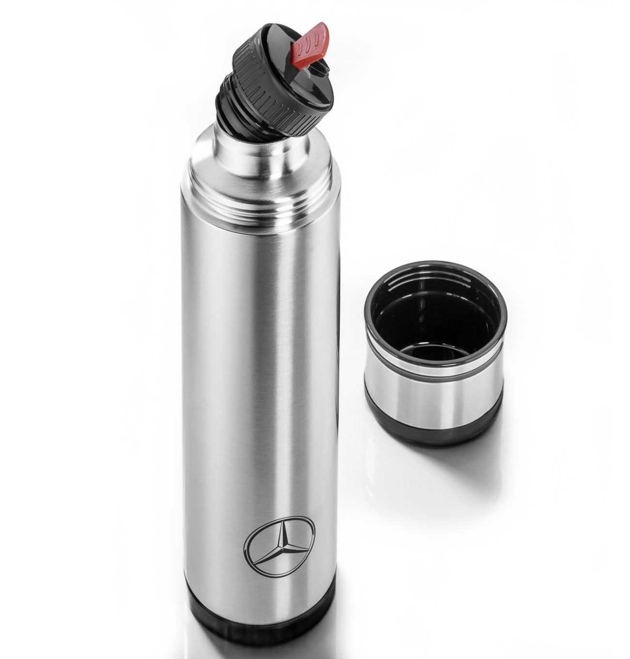 Mercedes Benz Isolierkanne Thermoskanne, (doppelwandig), Edelstahl Isolierflasche