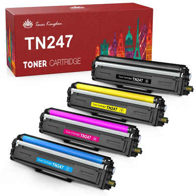 Toner Kingdom Tonerpatrone TN247 TN 243, (für Brother MFC-L3710CW MFC-L3730CDN MFC-L3740CDN MFC-L3750CDW MFC-L3770CDW HL-L3210CW HL-L3230CDW, 4), DCP-L3510CDW DCP-L3550CDW HL-L3270CDW HL-L3280CDW