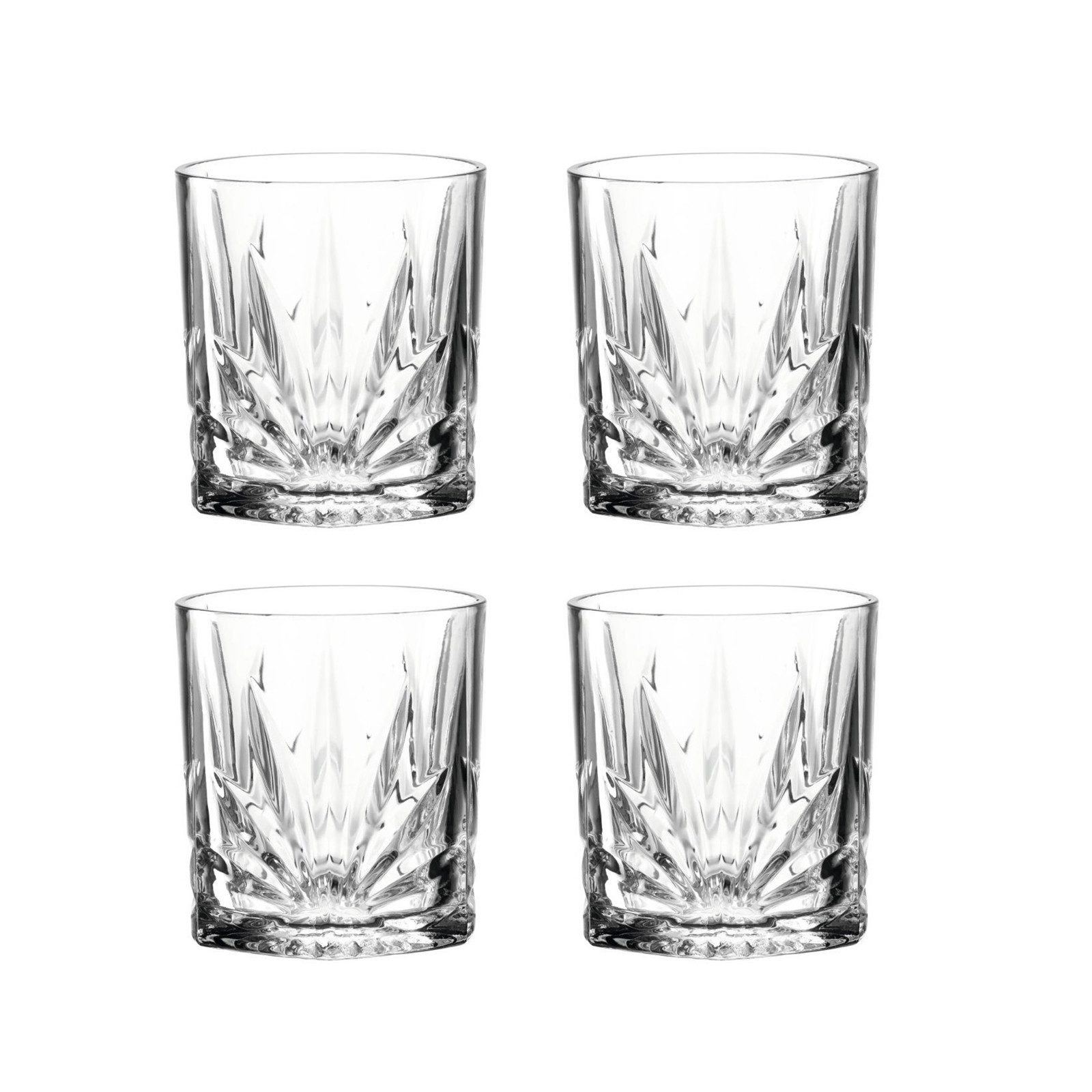 LEONARDO Whiskyglas Trinkglas 4er Set Capri, 4-tlg., Glas, Whiskyglas Wasserglas