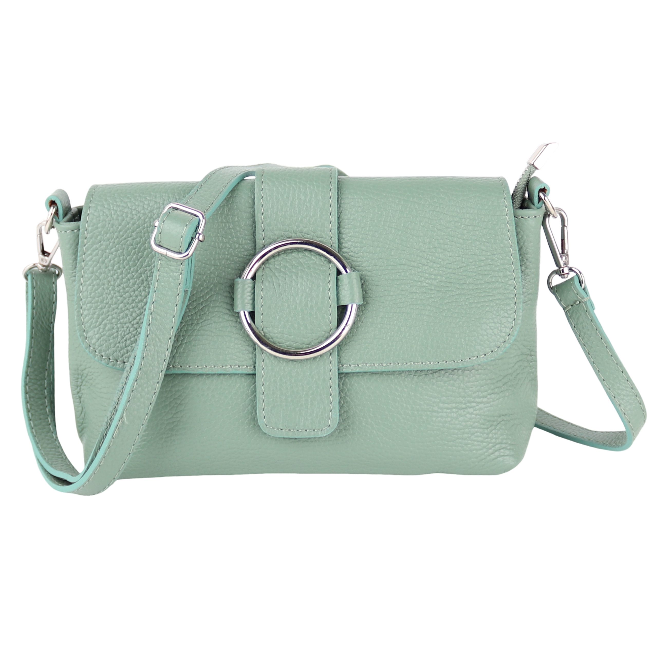 MIRROSI Umhängetasche Damen, Echtleder, Leder, Made in Italy, Umhängetasche, (Schultertasche für jeden Anlass (1 Tasche mit 1 oder 2 Gurte), 26x15x8cm), Crossbody Bag, Schwarz, gemusterten& verstellbaren Schulterriemen