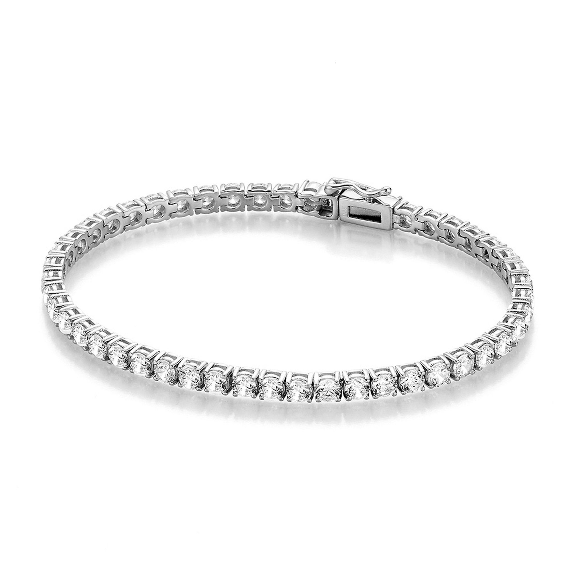 GIORGIO MARTELLO MILANO Tennisarmband Tennisarmband mit Zirkonia Steinen, Silber 925