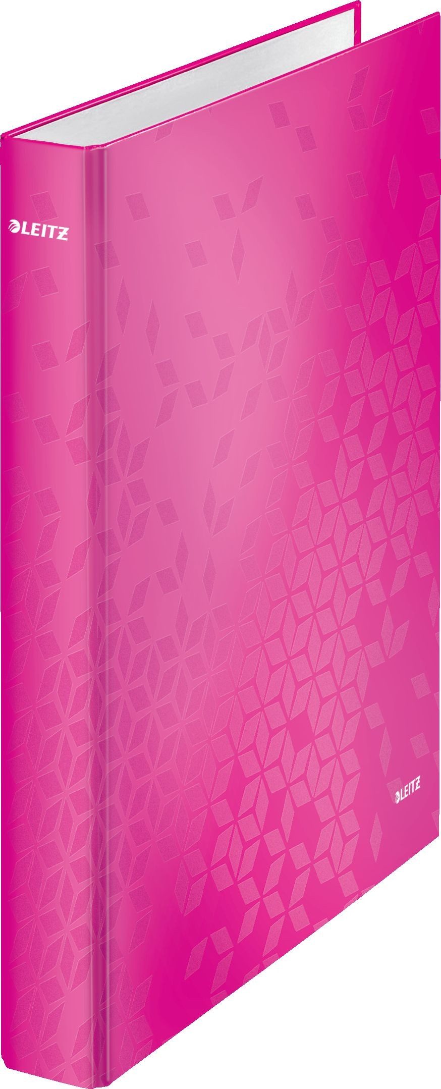 Präsentationsordner Ringbuch Wow A4 Pappe laminiert 2 Ringe 25mm pink metallic Packung mit