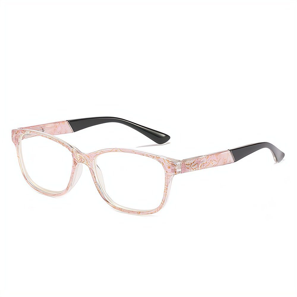 PACIEA Lesebrille Mode bedruckte Rahmen anti blaue presbyopische Gläser rosa | Lesebrillen