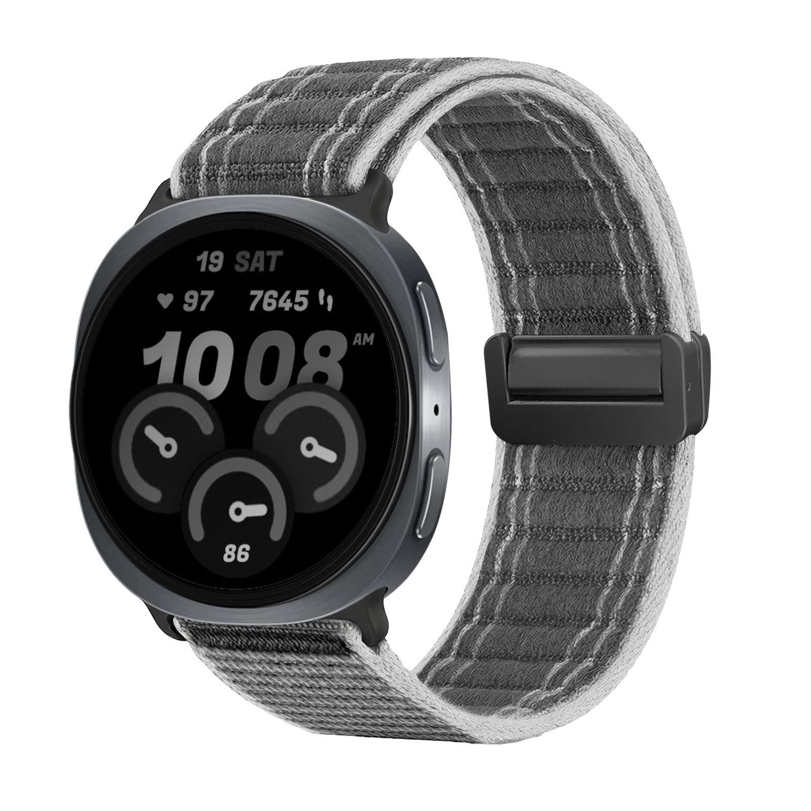 Tec-Expert Smartwatch-Armband für Samsung Galaxy Watch8 44 mm Armband Ersatz Wechsel Band, Nylon Textil mit Magnetverschluss, stufenlos Verstellbar atmungsaktiv