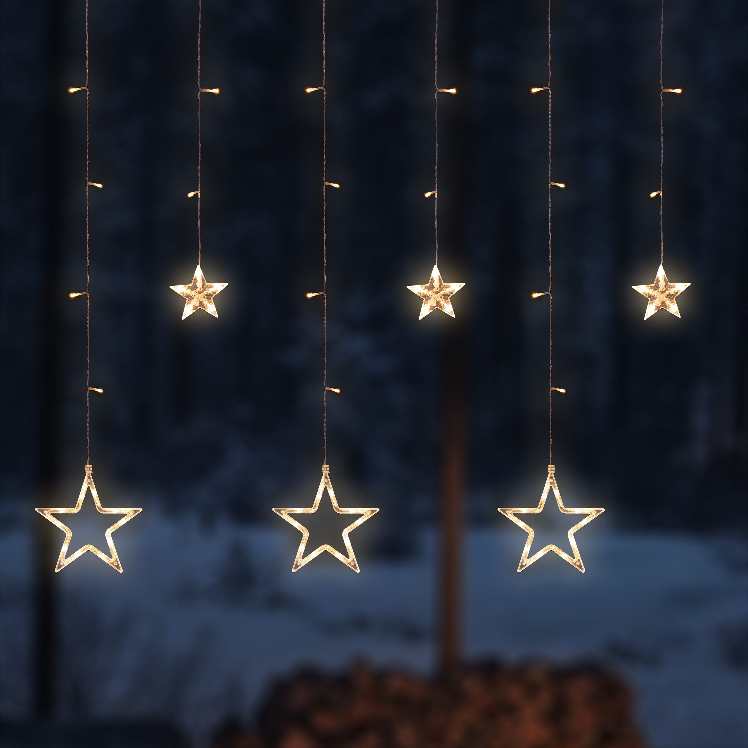 my home LED-Lichtervorhang Evara, 69-flammig, LED-Lichtervorhang 69 LEDs, 8 günstig online kaufen