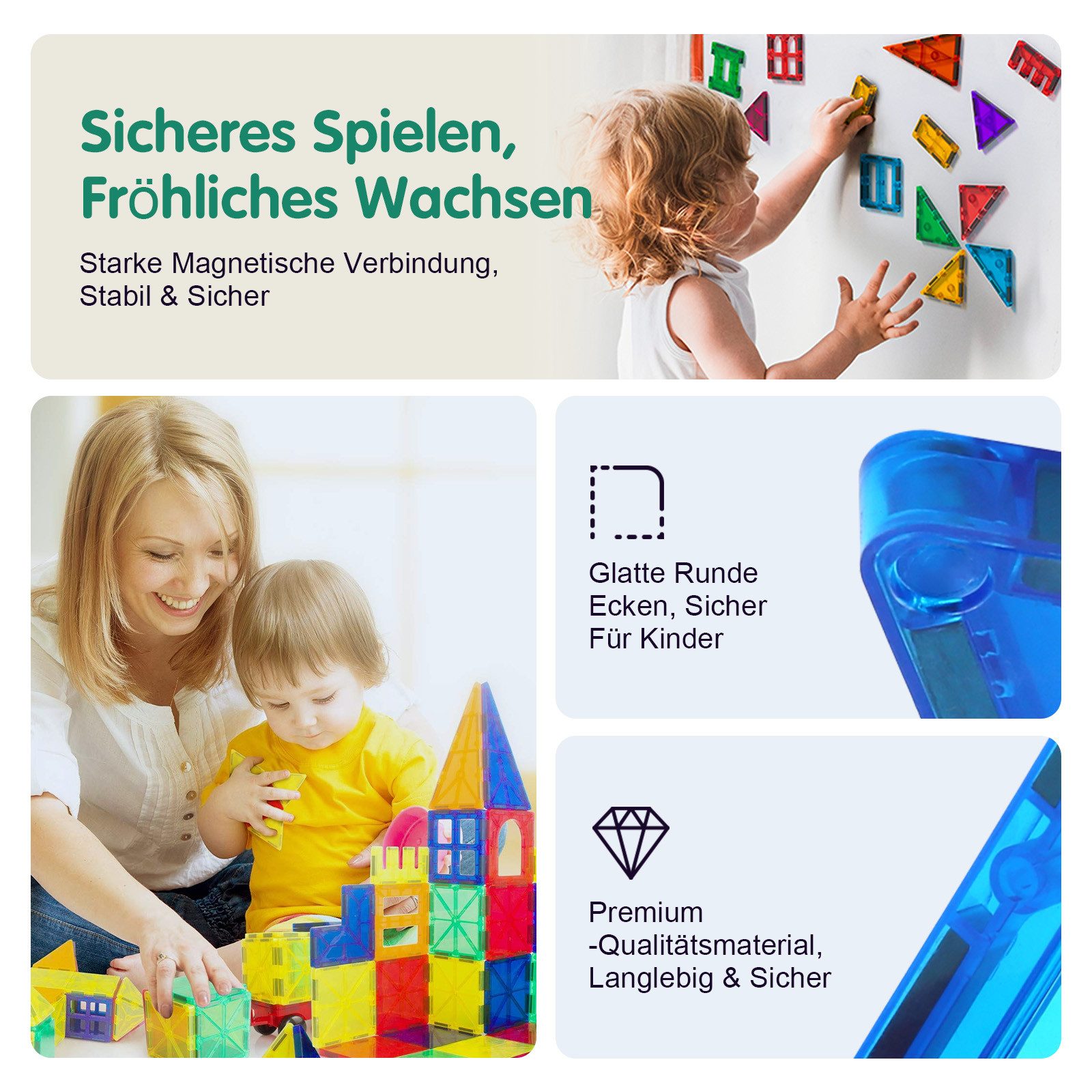 SURFOU 58 Magnetische Bausteine, STEM Spielzeug Magnetspielbausteine, (58 S günstig online kaufen