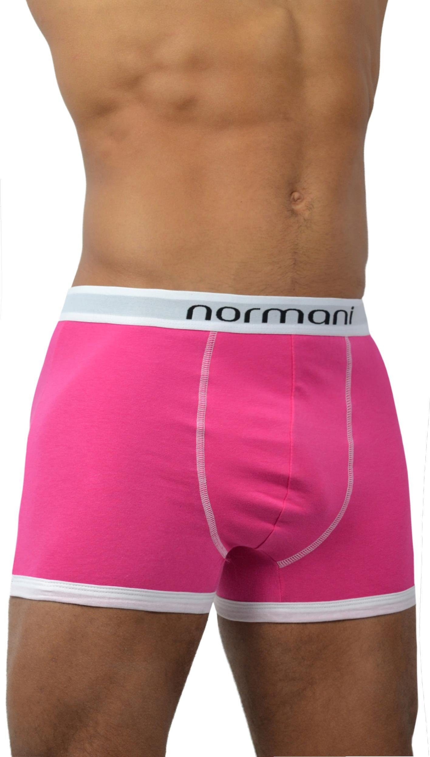 normani Retro Boxer Unterhose Baumwolle Retro atmungsaktiver 6 Pink Baumwolle Boxershorts Stück aus Retro aus