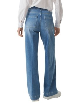 comma casual identity 5-Pocket-Jeans Wide Leg-Jeans mit hohem Bund Waschung