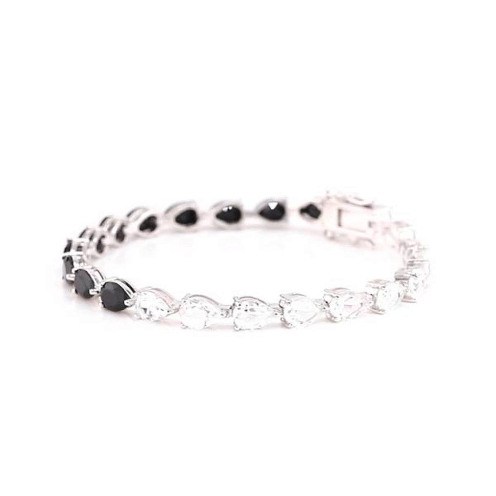 Cavill Silberarmband Weißer Topas & Schwarzer günstig online kaufen
