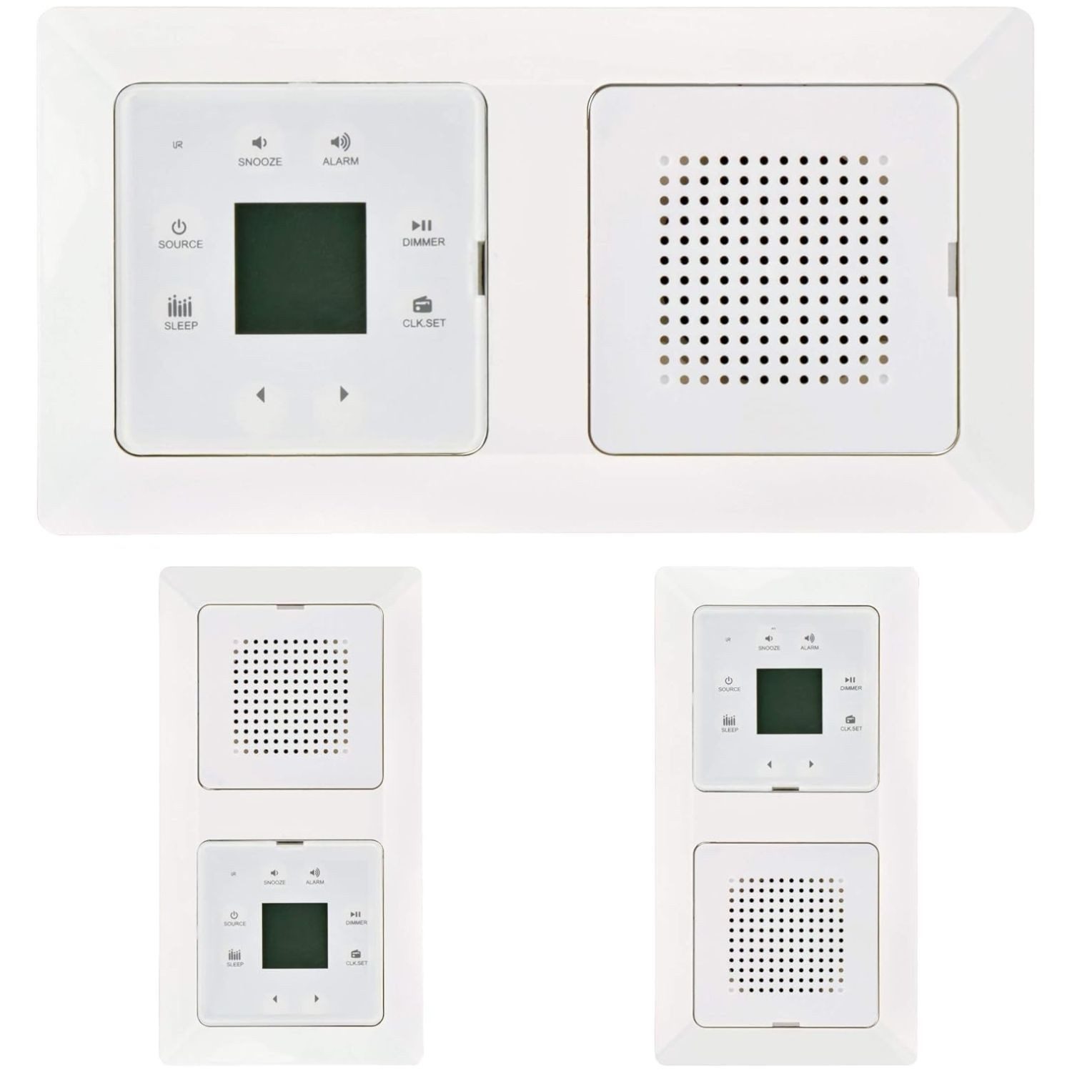 UNITEC UP Radio Touch Bluetooth Uhr Wecker Unterputz Steckdosen-Radio (FM-Tuner, Timer Fernbedienung Display Weckfunktion Touchfunktion Klangeffekte) – Bild 3 von 5