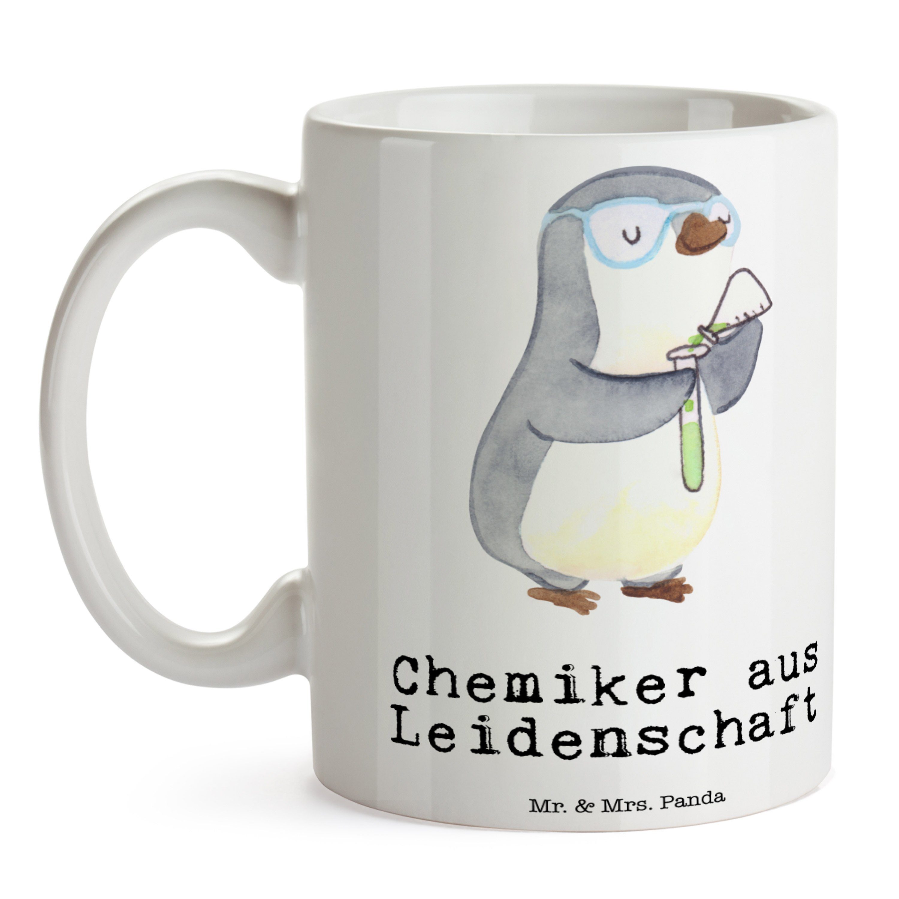 Chemiker Mrs. Tasse Keramiktasse, - & Panda aus Geschenk, Leidenschaft Chemielabo, Mr. Keramik Weiß -