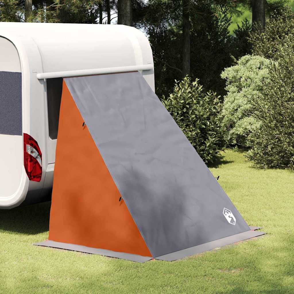 Faltzelt Heckklappenzelt Grau und Orange 190 x 150 x 185 cm Taft