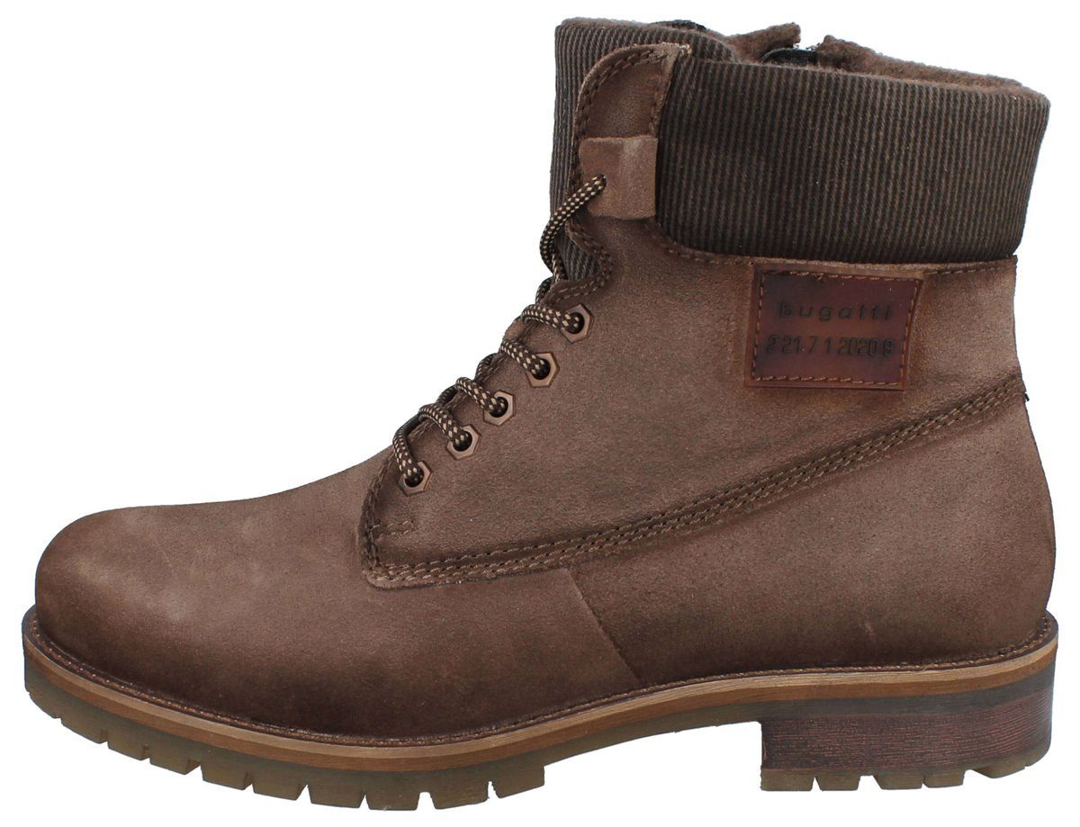 bugatti BUGATTI Herren Stiefel braun Veloursleder - Größe: 45 Winterstiefel