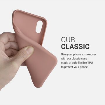kwmobile Handyhülle Hülle für Apple iPhone X, Hülle Silikon - Soft Handyhülle - Handy Case Cover - Winter Rose