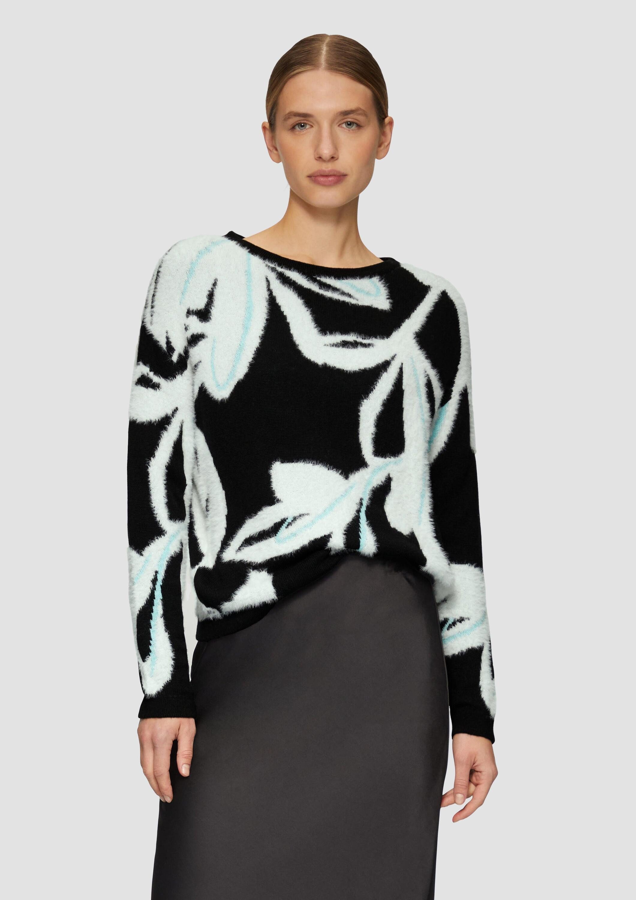 s.Oliver Longpullover Strickpullover Strickpullover mit Intarsienmuster günstig online kaufen