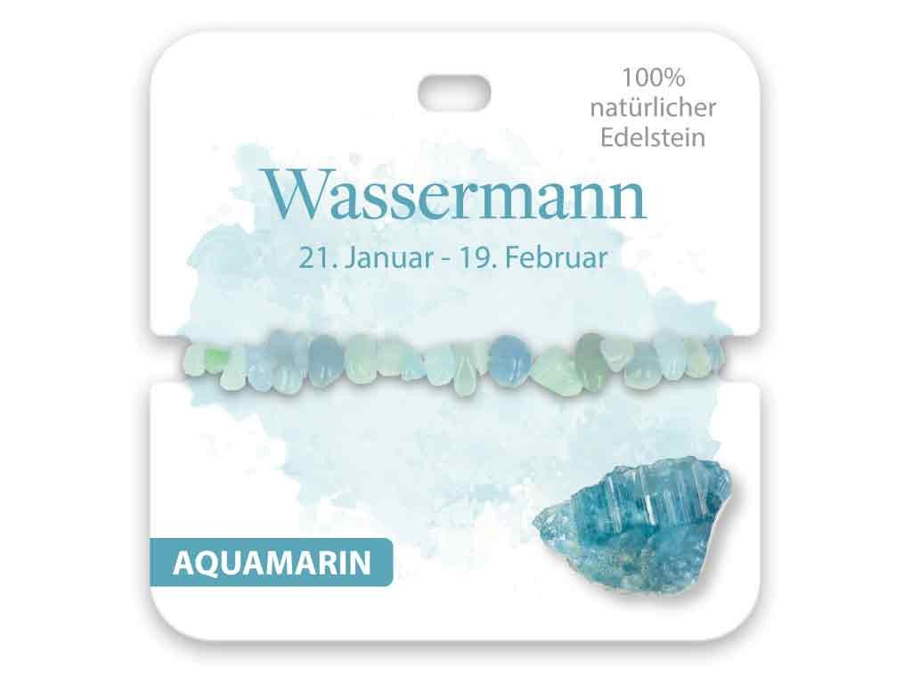 bb Klostermann Armband BB Klostermann Edelstein Armband Aquamarin Sternzeichen Wassermann