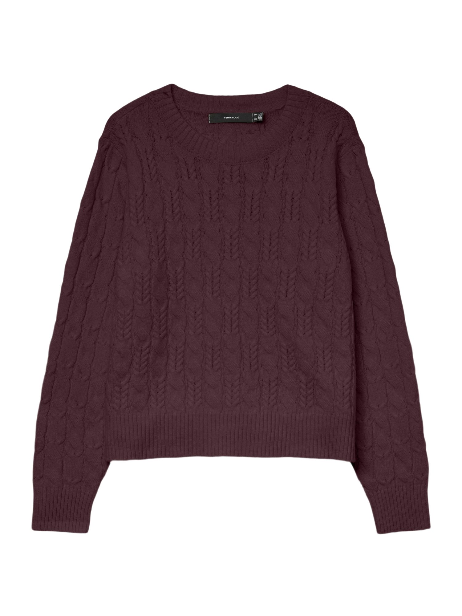 Vero Moda Strickpullover lila,Casual,Polyester,Strukturiert,Rundhals,Lang,Regular Fit