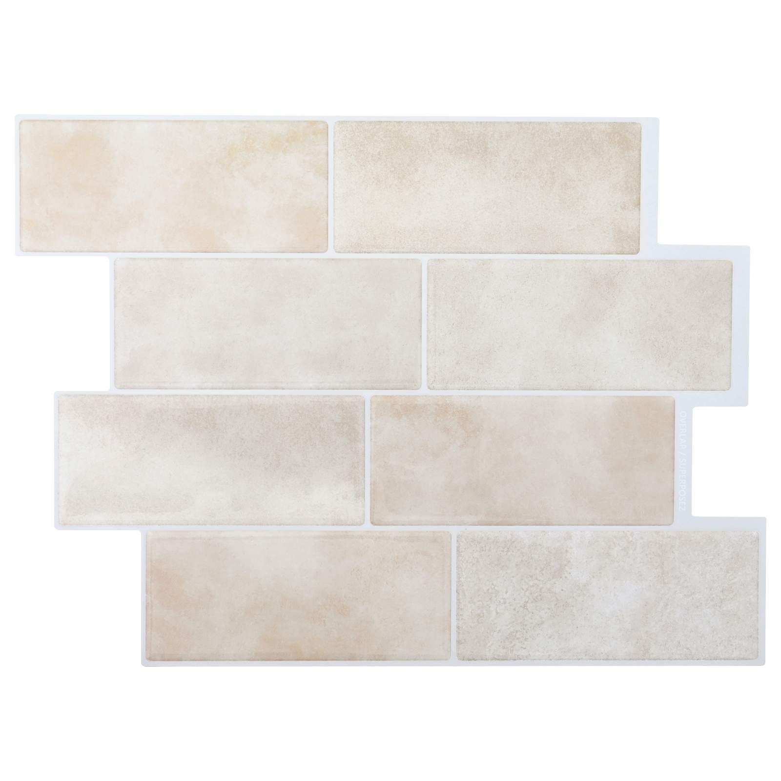 vidaXL U-Bahn-Fliese 50 pcs Beige Marmor 29 x 21 cm, (50-tlg)