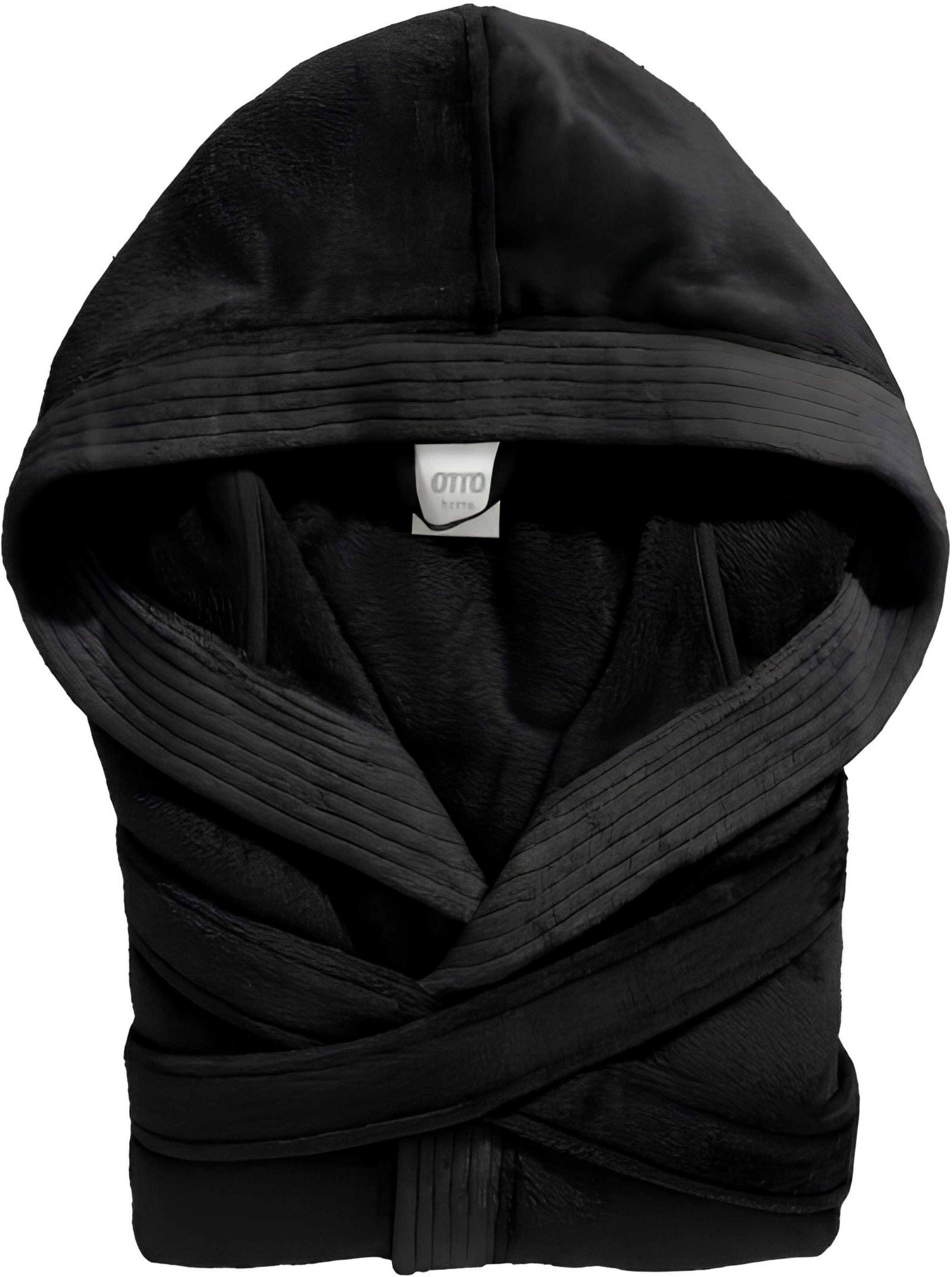 OTTO home Unisex-Bademantel Miia, ideal für Sauna, Spa & im Urlaub, Langform, Microfaser, Kapuze, Gürtel, weich und kuschelig, plüsch, für Damen und Herren, S-X – Bild 4 von 5