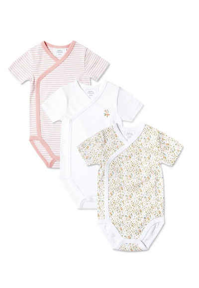 Stellou & friends Kurzarmwickelbody Baby Kurzarm-Wickelbody-Set 3tlg. (3-er Set)