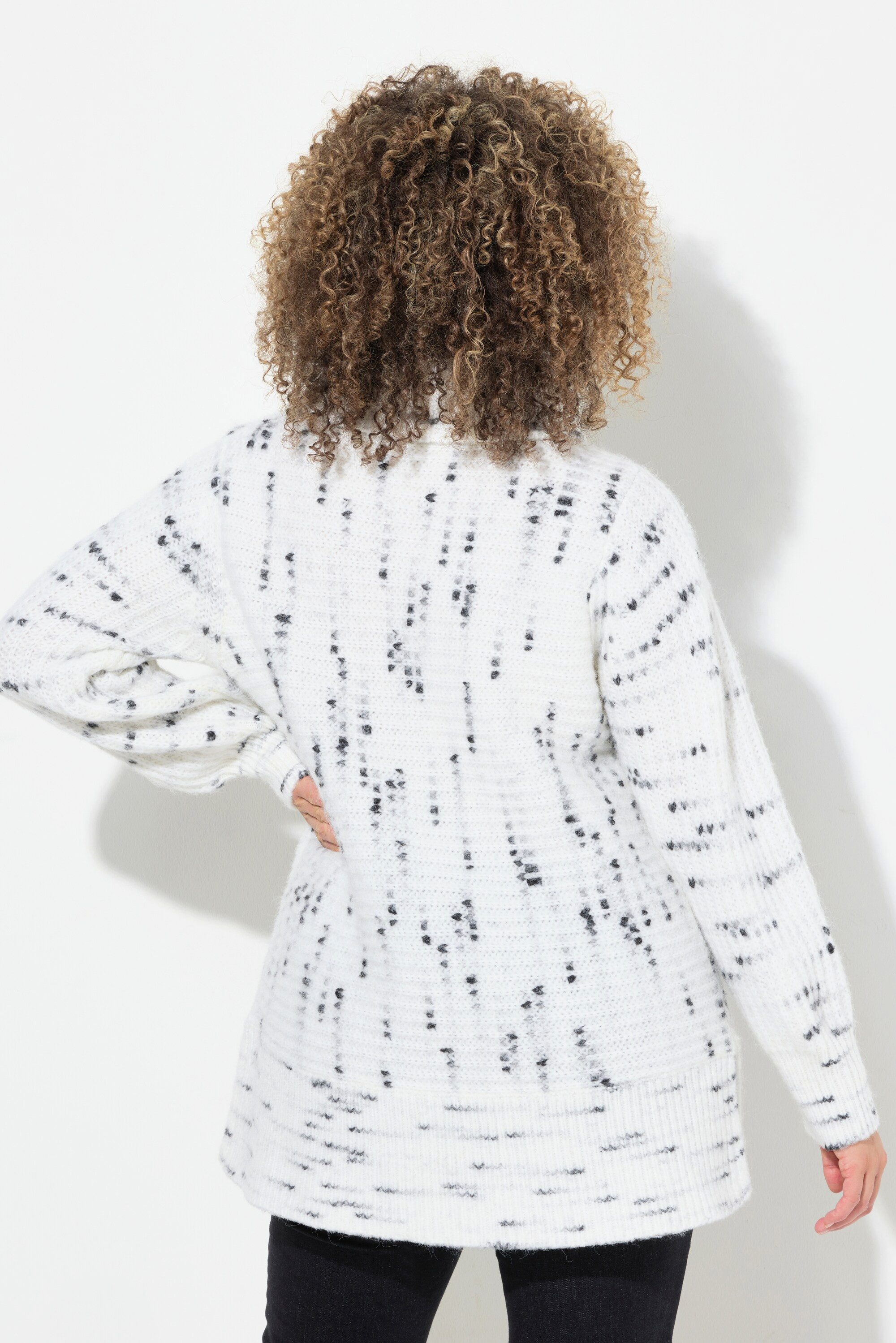 Ulla Popken Rollkragenpullover Pullover Spaceyarn-Effekt Rollkragen Langarm
