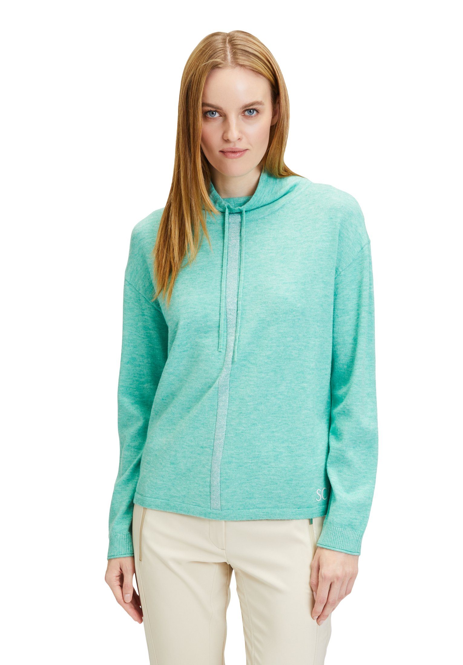 Betty Barclay Strickpullover mit Lurexfaden (1-tlg) Intarsie Bright Green Melange