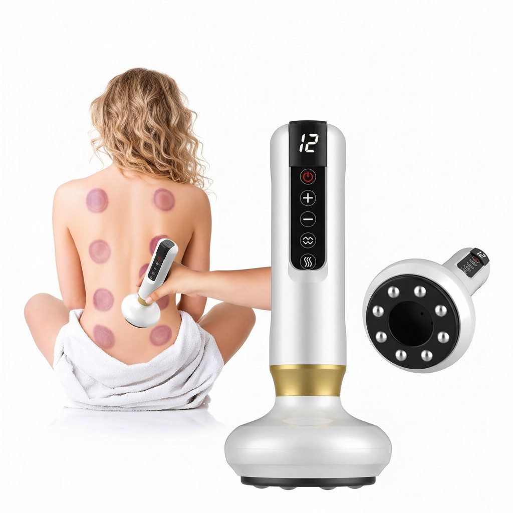 COIL Massagegerät Körpermassagegerät, Anti-Cellulite-Massagegerät, Elektrische Glühbirne, Kabellos, geräuschlos, straffend