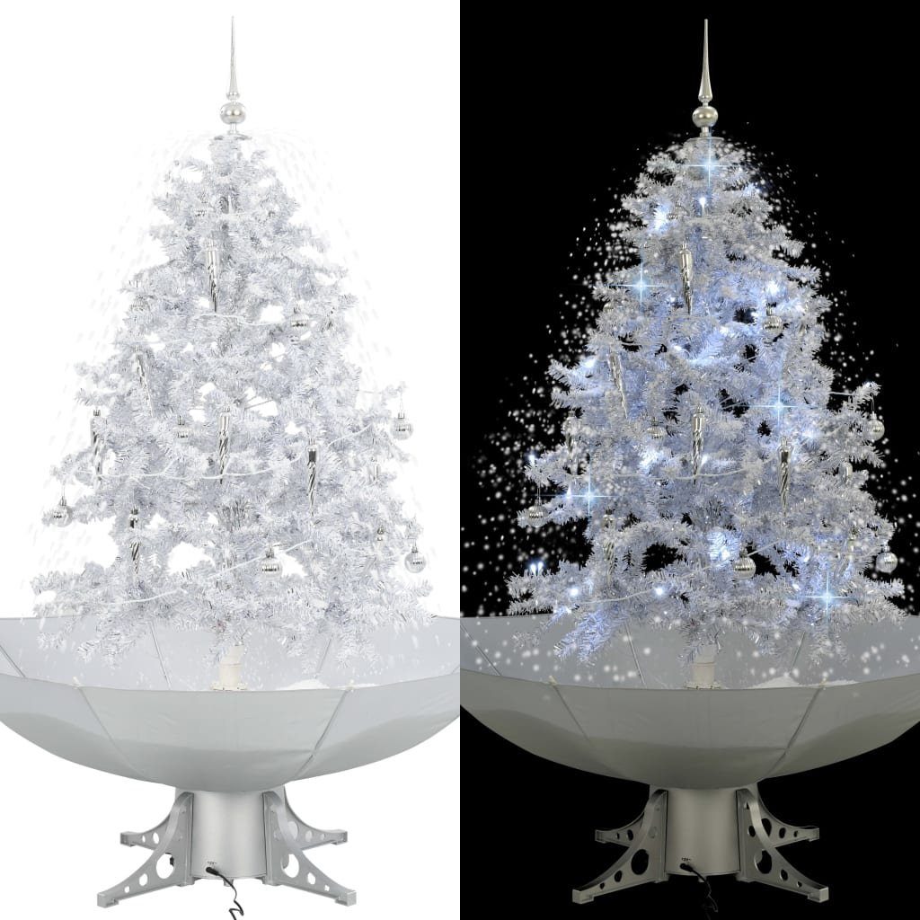 furnicato Weiß Schneiender Künstlicher mit Weihnachtsbaum Weihnachtsbaum Schirmfuß 140 cm