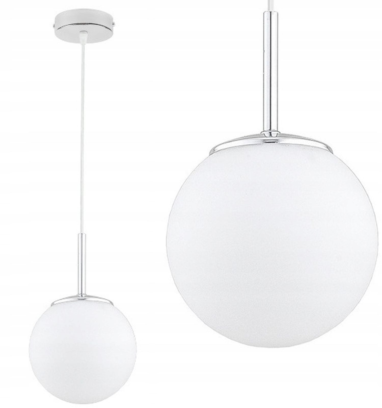Licht-Erlebnisse Pendelleuchte KAIDA, ohne Leuchtmittel, E27 D: 14 cm rund H: max. 90 cm Kugelschirm Modern